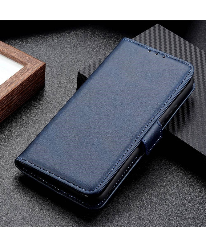 Étui portefeuille revêtement simili cuir mat pour Xiaomi Redmi 10C