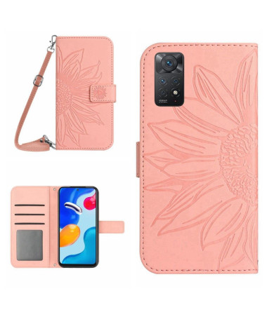 Housse Xiaomi Redmi Note 12 Pro/11 Pro/11 Pro 5G Tournesol à Sangle