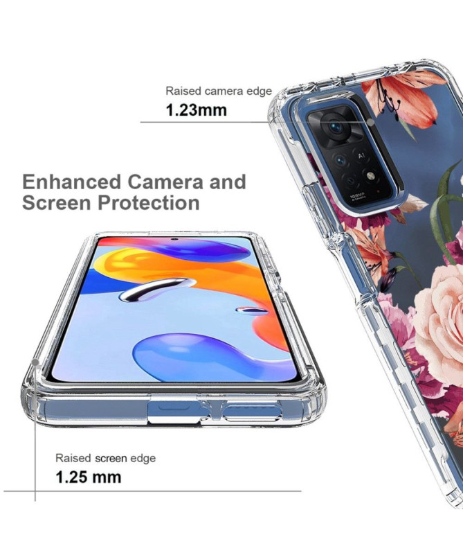 Coque Xiaomi Redmi Note 12 Pro/11 Pro/11 Pro 5G Fleurs Violettes et Roses