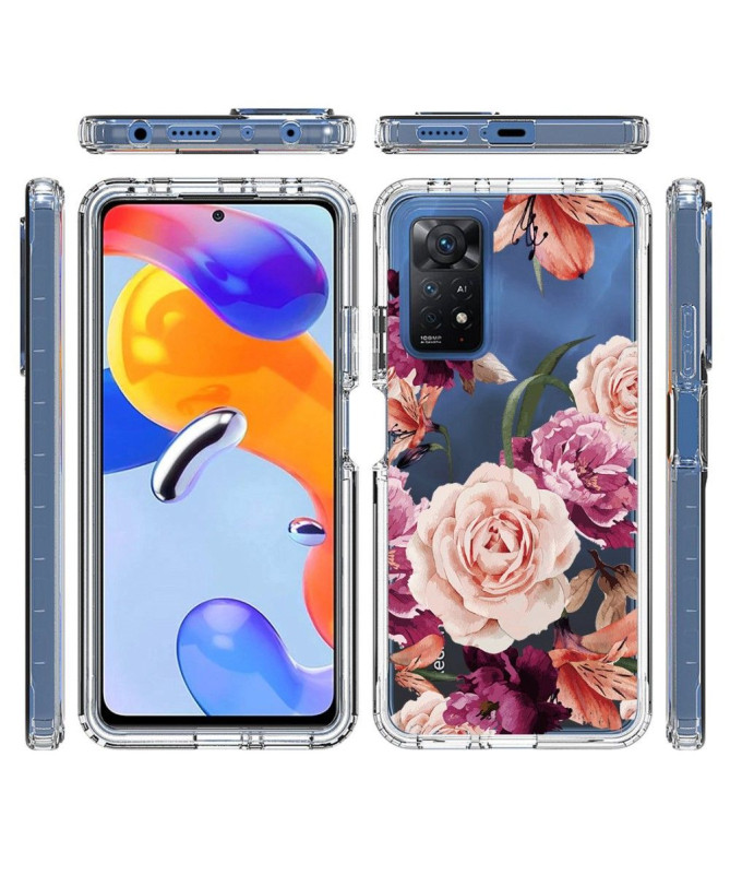 Coque Xiaomi Redmi Note 12 Pro/11 Pro/11 Pro 5G Fleurs Violettes et Roses