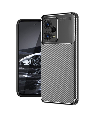 Coque Xiaomi Redmi Note 12 Pro Plus style fibre de carbone - noir