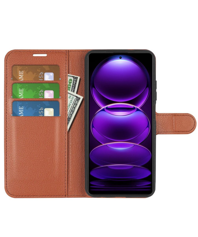 Housse Xiaomi Redmi Note 12 Pro Plus portefeuille style cuir