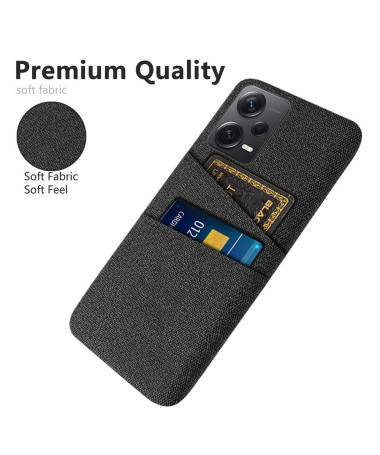 Coque Xiaomi Redmi Note 12 Pro Plus Tissu Porte-Cartes