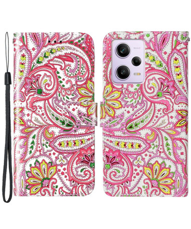 Housse Xiaomi Redmi Note 12 Pro/Poco X5 Pro 5G Paisley fleur