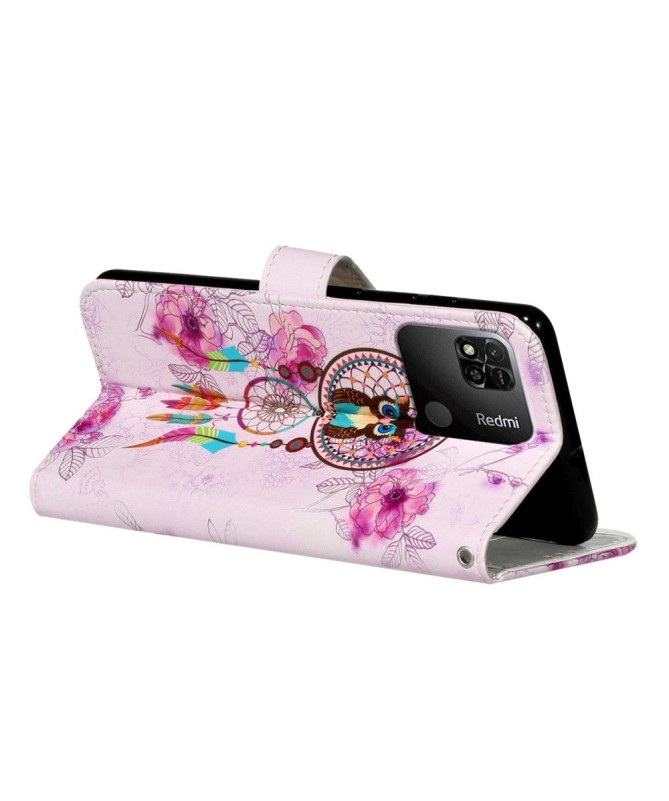 Housse Xiaomi Redmi 10A hibou et capteur de rêves colorés