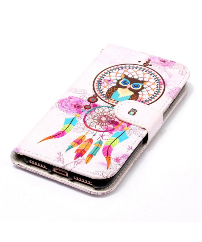 Housse Xiaomi Redmi 10A hibou et capteur de rêves colorés