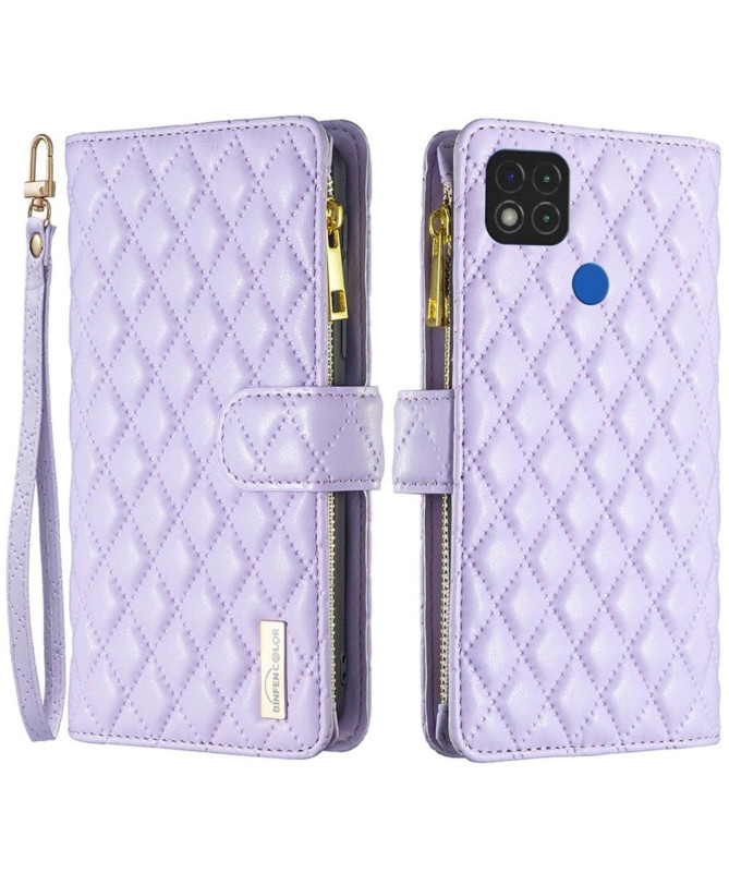 Étui Xiaomi Redmi 10A Matelassé BINFEN à Lanière