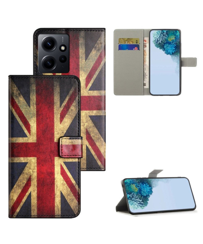 Housse Xiaomi Redmi Note 12 4G Drapeau Anglais Vintage