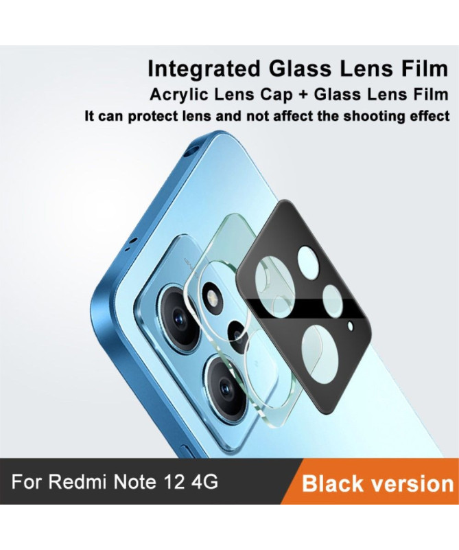 Xiaomi Redmi Note 12 - Protections en verre trempé pour lentille arrière (2 pièces) - Noir