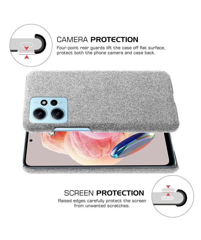 Coque Xiaomi Redmi Note 12 revêtement tissu