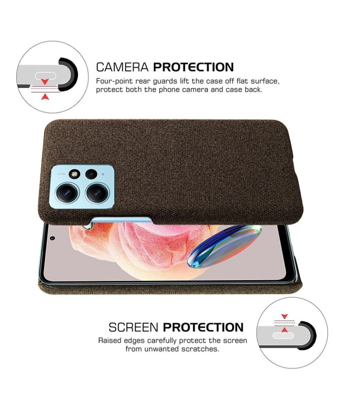 Coque Xiaomi Redmi Note 12 revêtement tissu