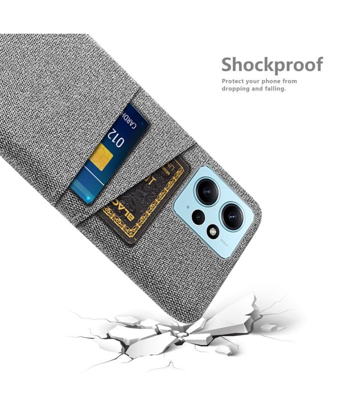 Coque Xiaomi Redmi Note 12 Tissu Porte-Cartes