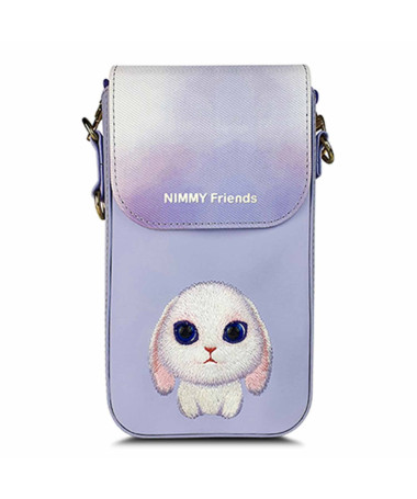 Pochette Bandoulière Lapin aux Yeux Bleus