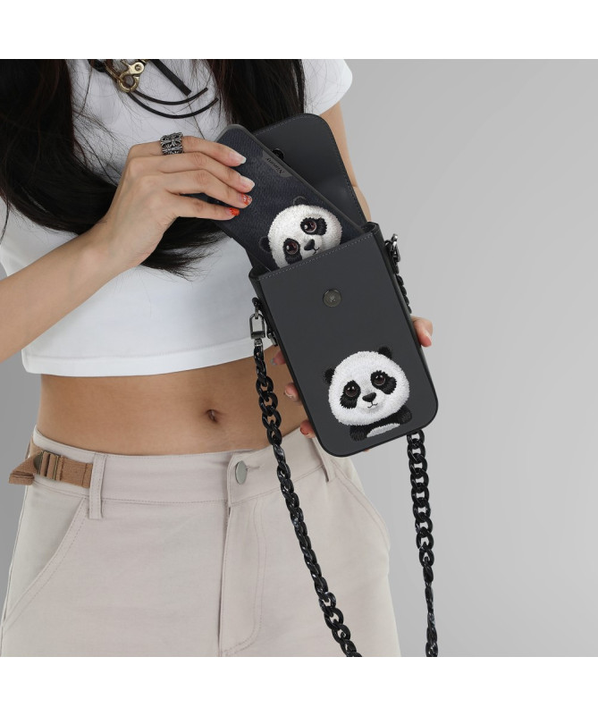 Pochette Bandoulière Panda aux Yeux Adorables