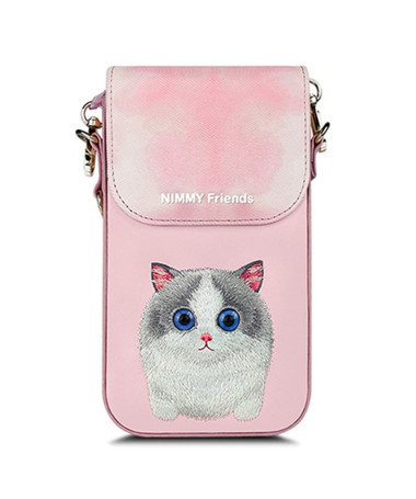 Sacoche Téléphone Design Chaton aux Grands Yeux