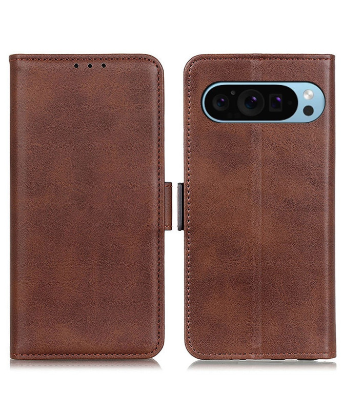 Housse Google Pixel 9 Pro / Pixel 9 portefeuille revêtement simili cui