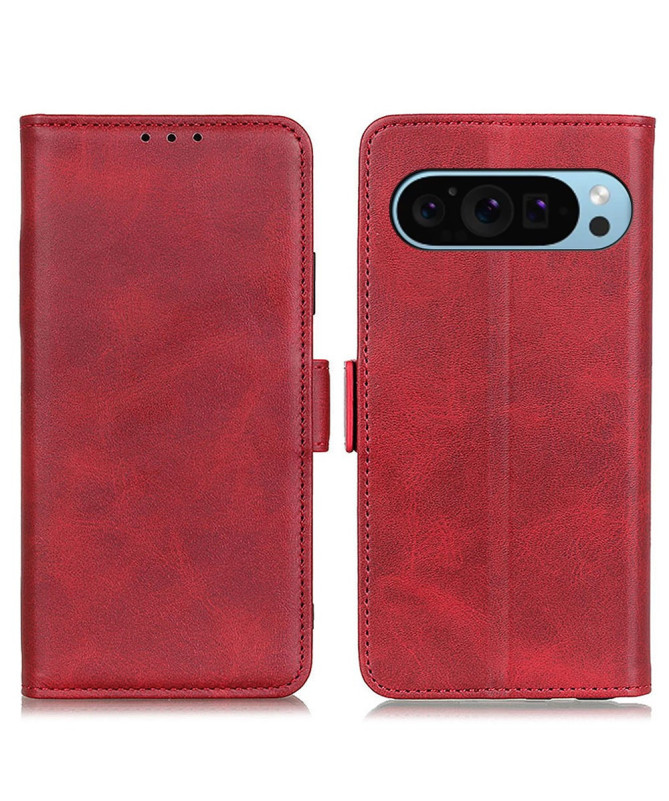 Housse Google Pixel 9 Pro / Pixel 9 portefeuille revêtement simili cui