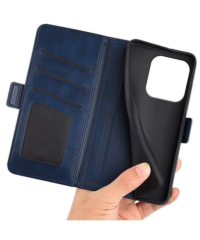 Étui Honor X6b 4G portefeuille revêtement simili cuir mat