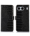 Housse OnePlus Nord 4 cuir véritable aspect croco