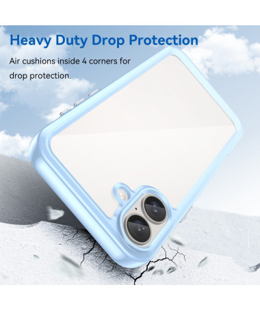 Coque iPhone 16 Transparente Antichoc Bleu clair - photo 10