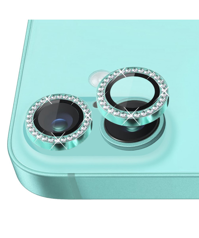 Protecteur d'Objectif iPhone 16 / 16 Plus avec Anneau en Strass