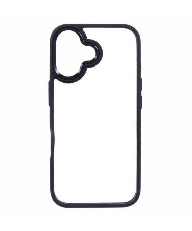 Coque Antichoc Transparente pour iPhone 16 avec Cadre Métallique