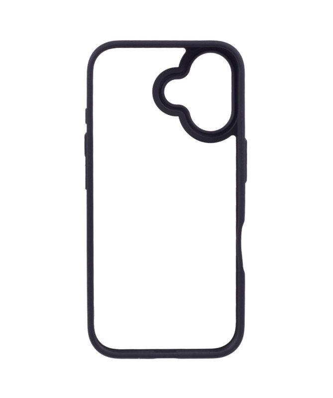 Coque Antichoc Transparente pour iPhone 16 avec Cadre Métallique