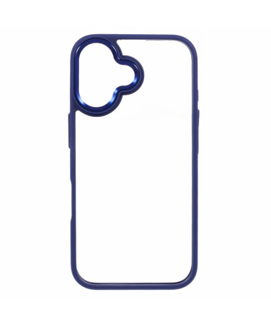 Coque Antichoc Transparente pour iPhone 16 avec Cadre Métallique Bleu marine - photo 5