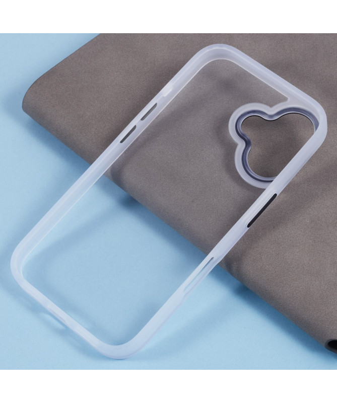 Coque Antichoc Transparente pour iPhone 16 avec Cadre Métallique