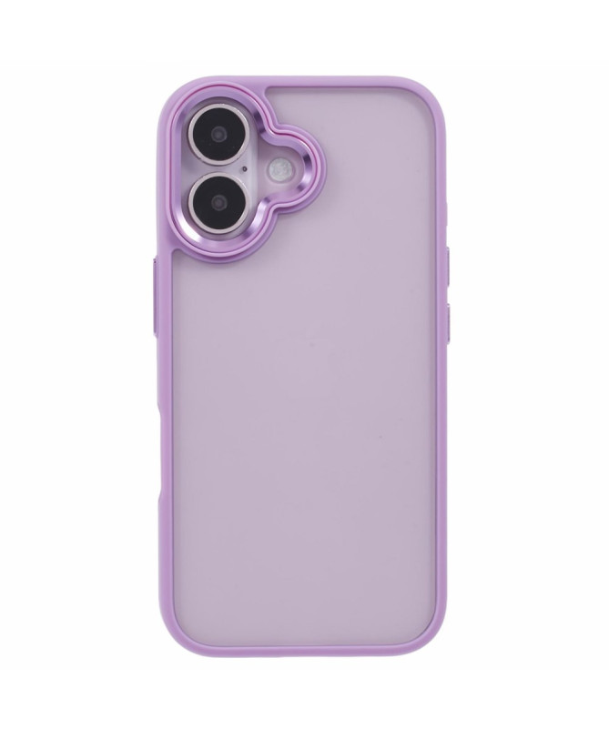 Coque Antichoc Transparente pour iPhone 16 avec Cadre Métallique