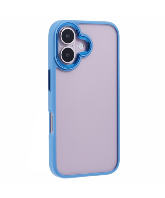 Coque Antichoc Transparente pour iPhone 16 avec Cadre Métallique