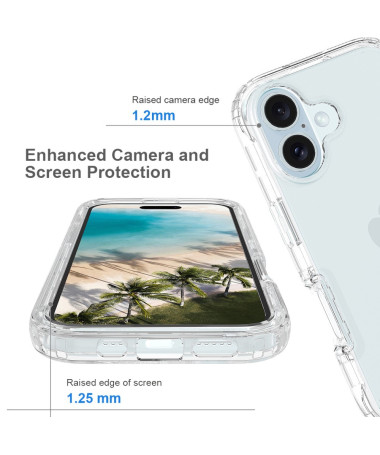 Coque iPhone 16 Hybride Ultra-Légère Noir - photo 6