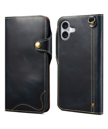 Portefeuille Prestige en Cuir Authentique pour iPhone 16