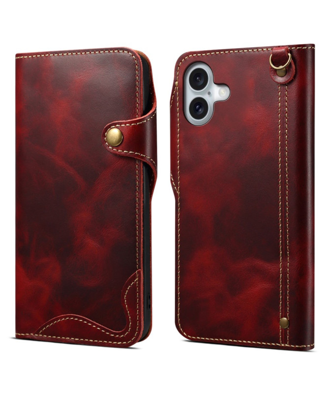 Portefeuille Prestige en Cuir Authentique pour iPhone 16