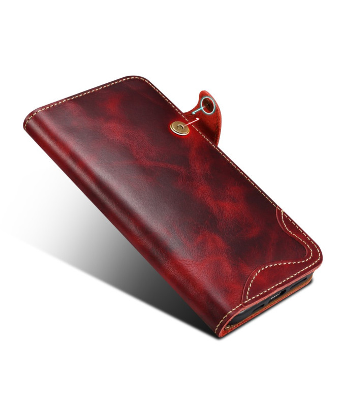 Portefeuille Prestige en Cuir Authentique pour iPhone 16