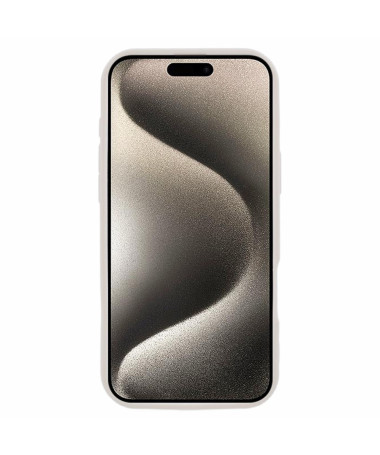 Coque iPhone 16 avec Design Strié et Anti-Dérapant Beige Clair - photo 10