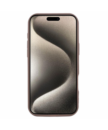 Coque iPhone 16 avec Design Strié et Anti-Dérapant Marron - photo 15