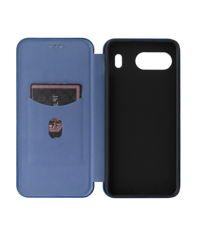 Flip Cover OnePlus Nord 4 design fibre de carbone