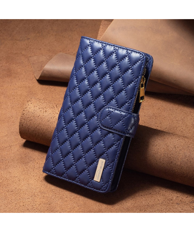 Housse Xiaomi 13 QuiltedLux Design Matelassé avec Poche Zippée