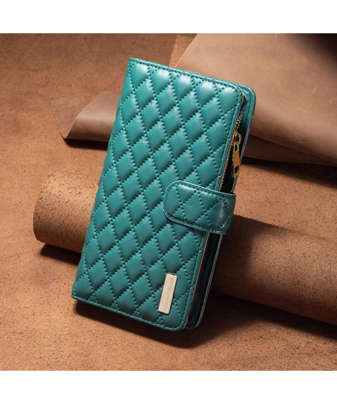 Housse Xiaomi 13 QuiltedLux Design Matelassé avec Poche Zippée