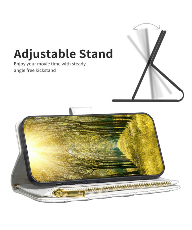 Housse Xiaomi 13 QuiltedLux Design Matelassé avec Poche Zippée