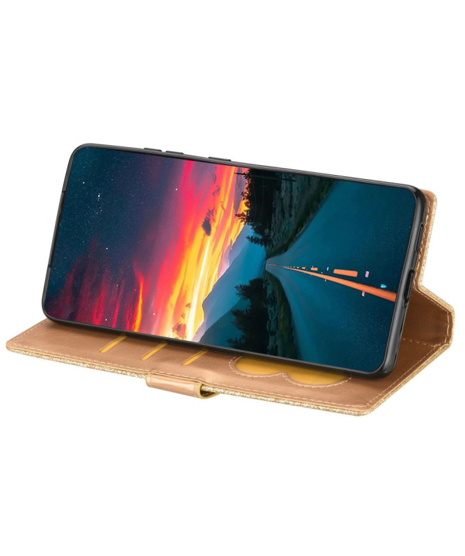 Housse Xiaomi 13 en Cuir Pailleté avec Fermeture Zippée
