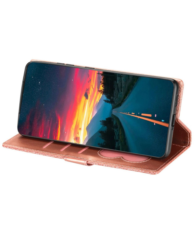 Housse Xiaomi 13 en Cuir Pailleté avec Fermeture Zippée