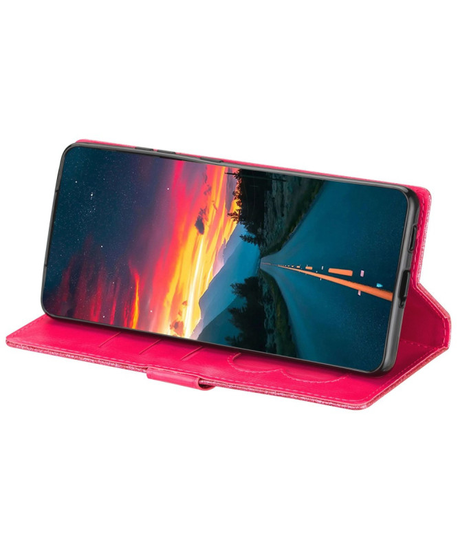 Housse Xiaomi 13 en Cuir Pailleté avec Fermeture Zippée