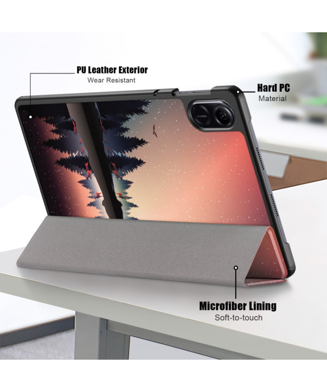 Étui Honor Pad X9 Trifold "Reflet Forêt"