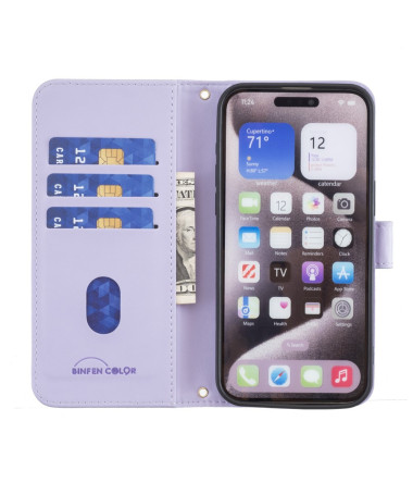 Étui-Portefeuille Honor X6b 4G Grid Lock Violet clair - photo 8