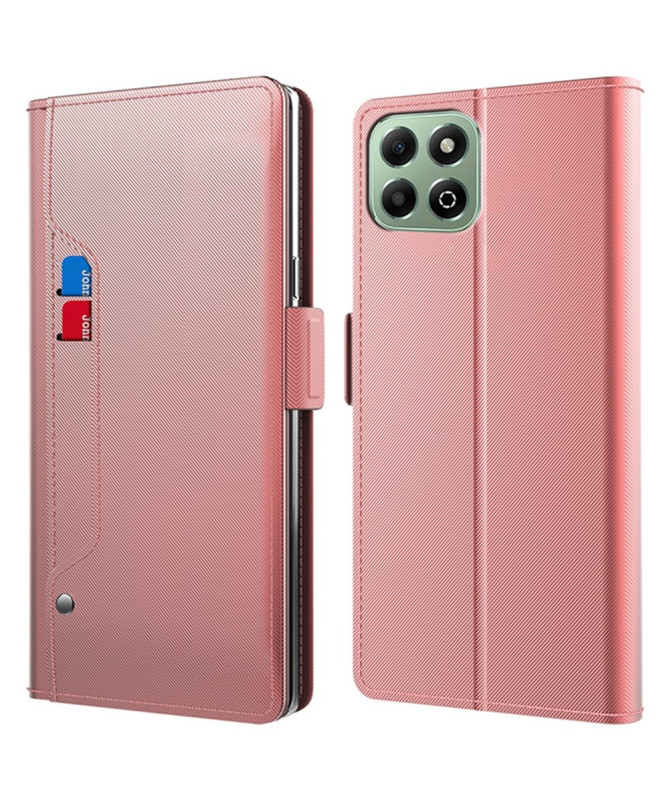 Housse Honor X6b 4G premium porte cartes avec miroir
