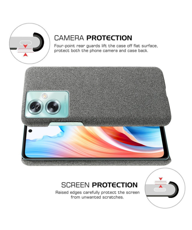 Coque Oppo A79 5G revêtement tissu