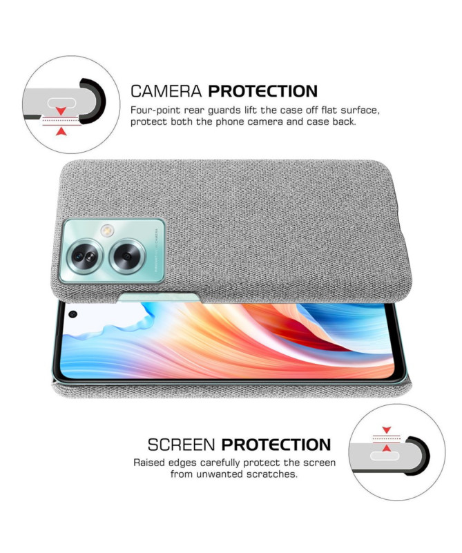 Coque Oppo A79 5G revêtement tissu