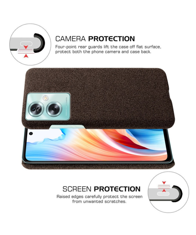 Coque Oppo A79 5G revêtement tissu